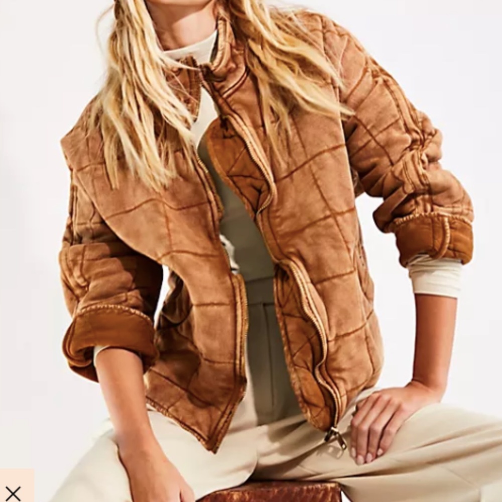 NWT SIZE LARGE Free people Dolman Quilted Knit Jacket